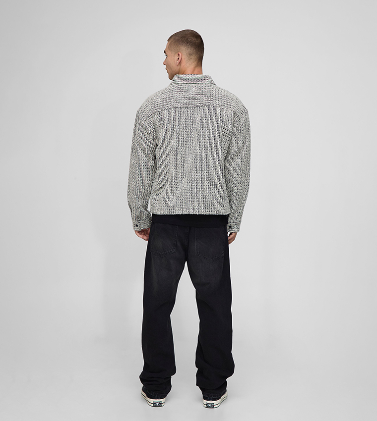 Regular Slub Boucle Overshirt