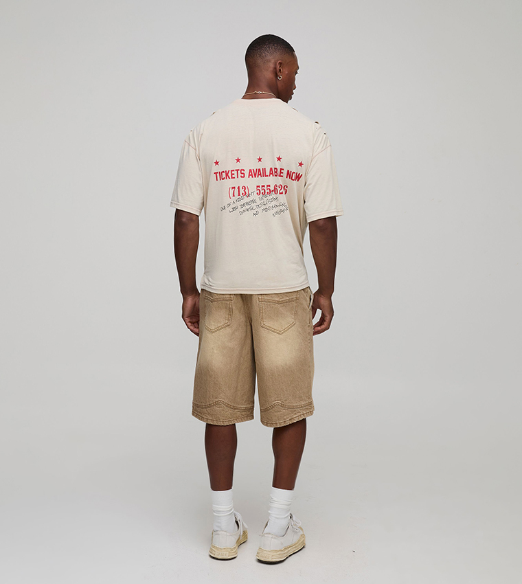 Regular Fit Western Rivet Denim Jorts