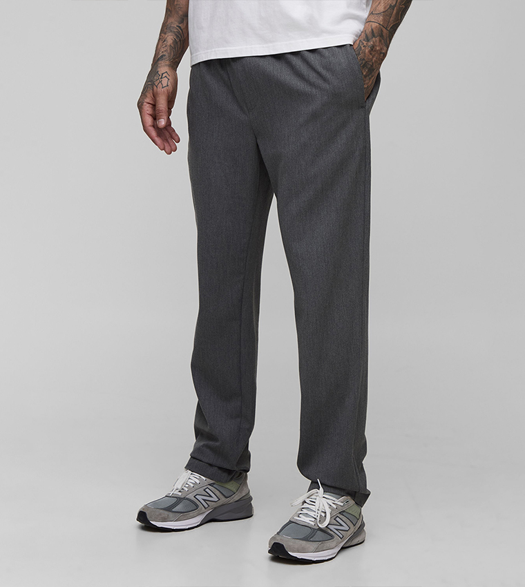 Plus & Tall Elastic Waist Tapered Fit Pants