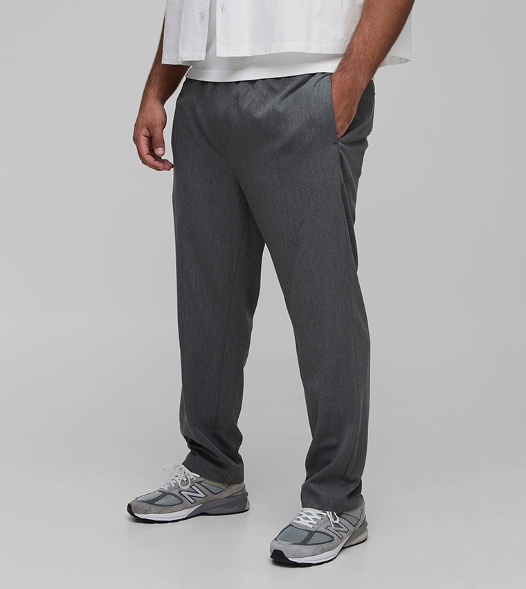 بنطال بخصر مرن للمقاسات الكبيرة والطويلة  