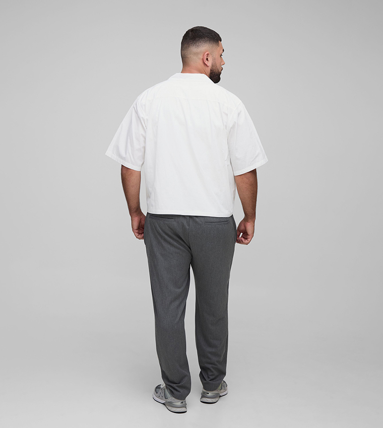 بنطال بخصر مرن للمقاسات الكبيرة والطويلة  