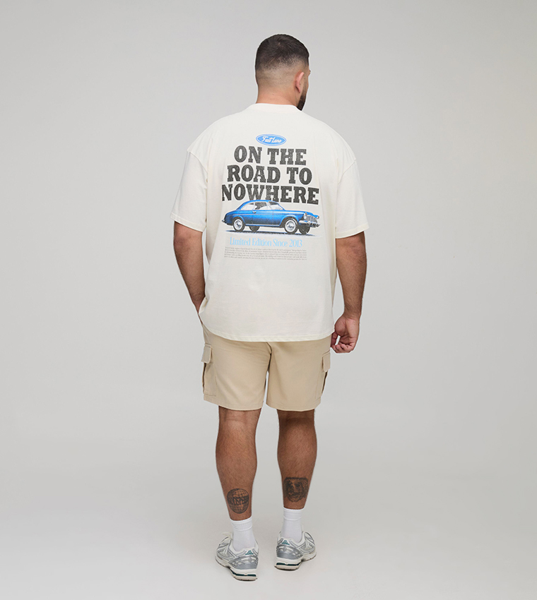 Plus & Tall Elastic Waist Relaxed Fit Woven Cargo Shorts