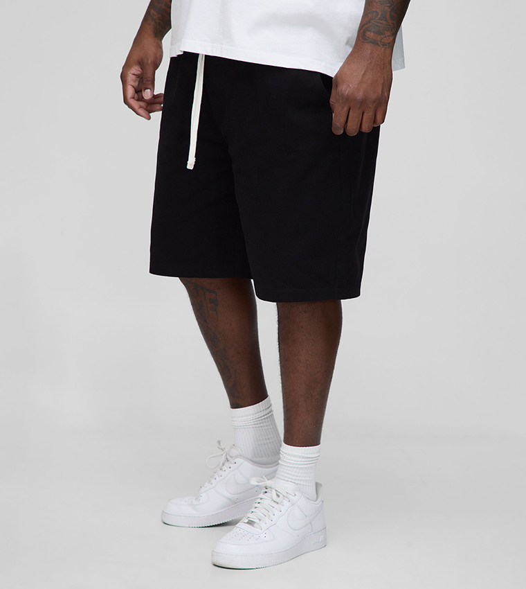 Plus & Tall Elastic Waist Baggy Fit Shorts