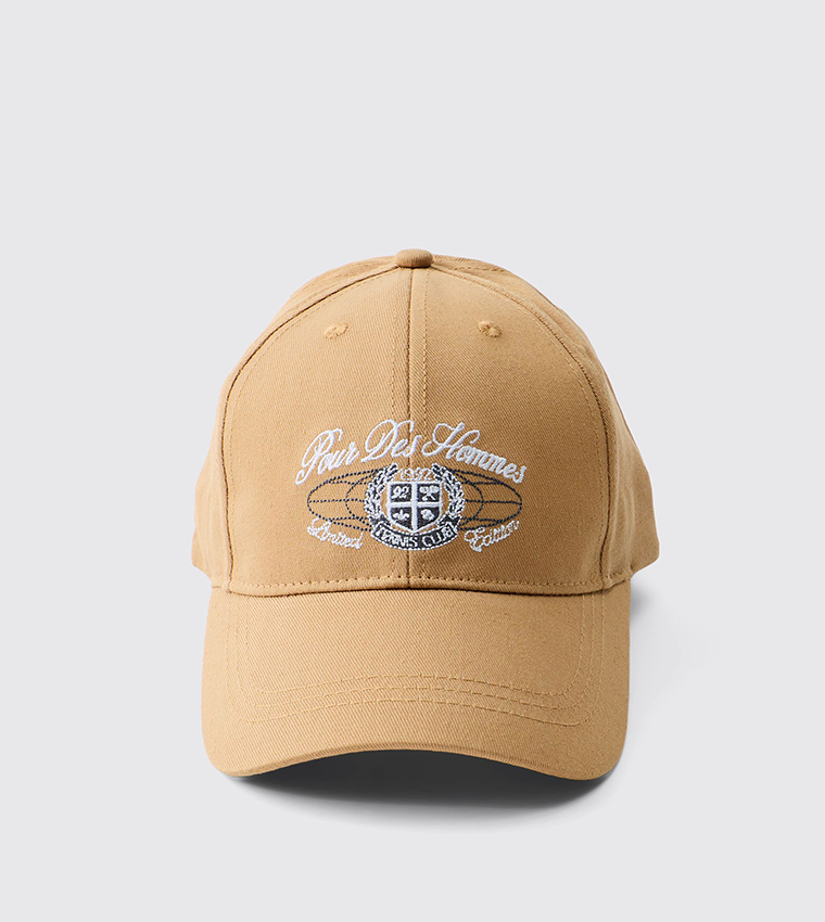 Pour Homme Embroidered Twill Baseball Cap