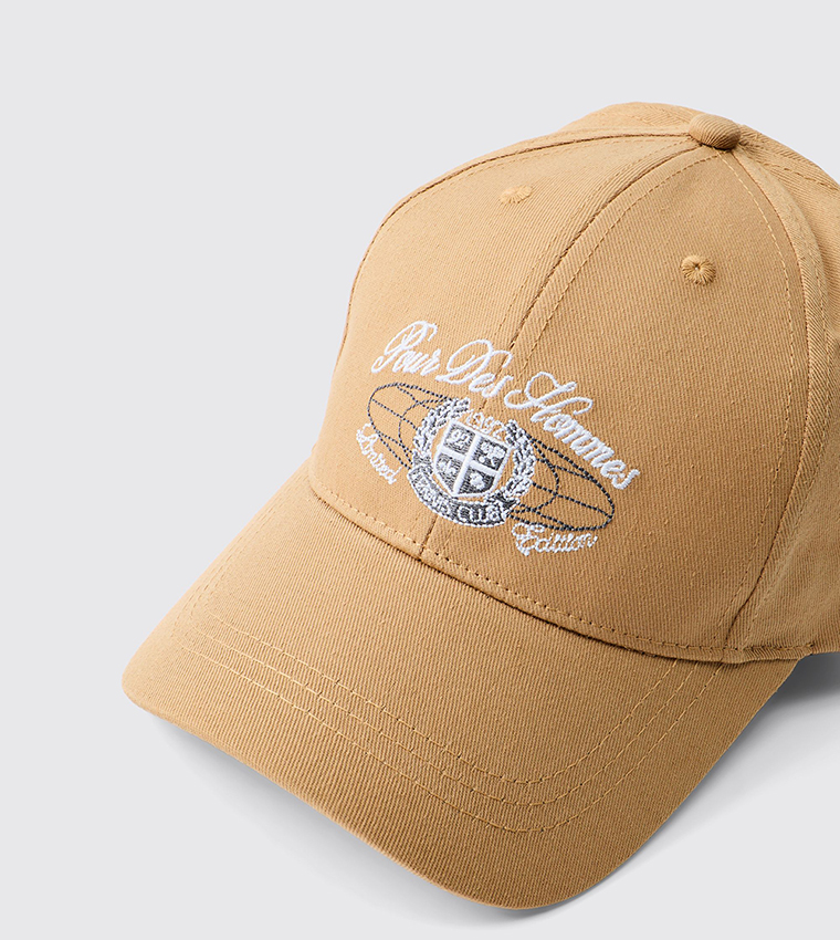 Pour Homme Embroidered Twill Baseball Cap