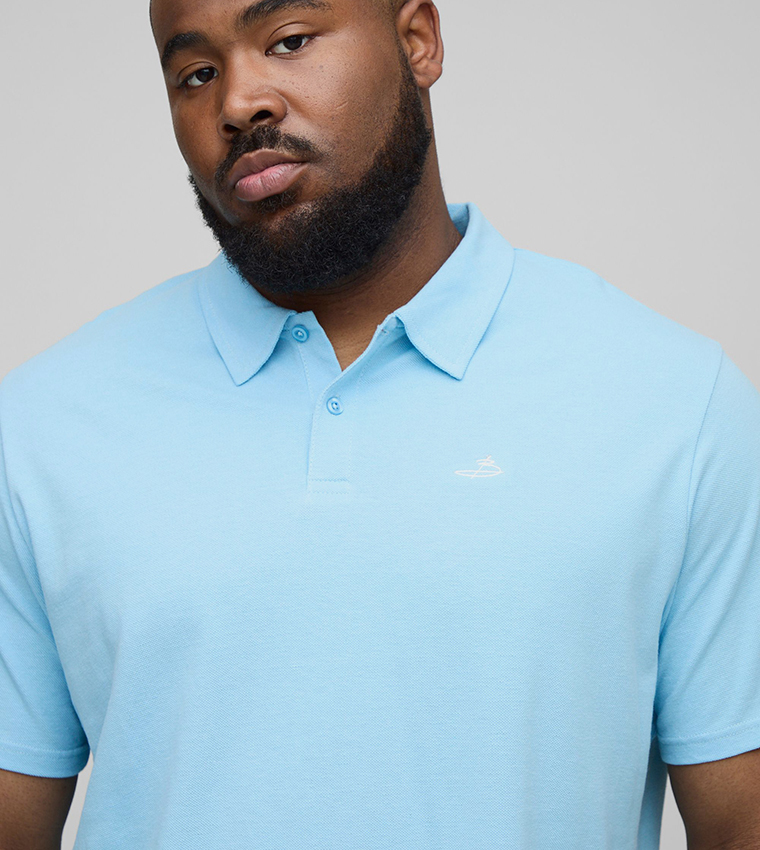 Plus & Tall Slim Fit Embroidered Pique Polo T-Shirt