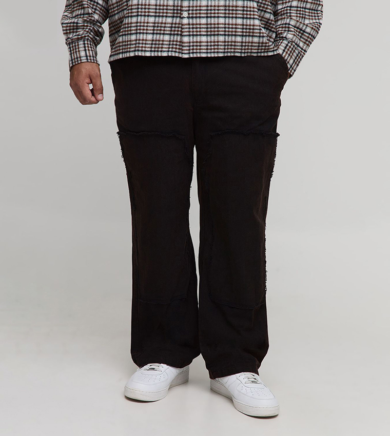 Bleach Wash Relaxed Fit Carpenter Trousers