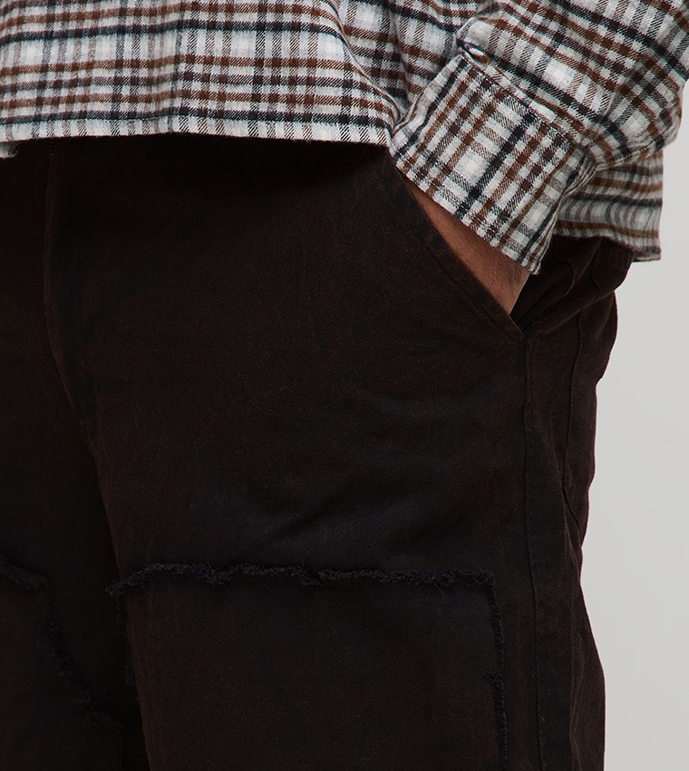 Bleach Wash Relaxed Fit Carpenter Trousers