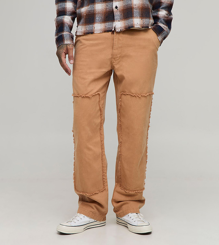 Tall Bleach Wash Relaxed Fit Carpenter Trousers