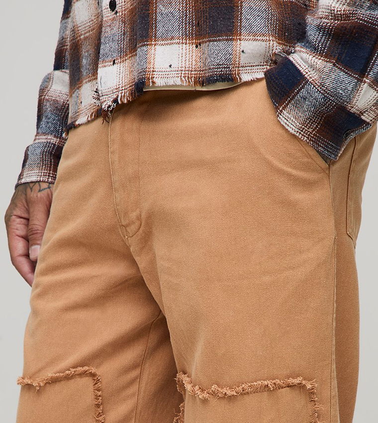 Tall Bleach Wash Relaxed Fit Carpenter Trousers