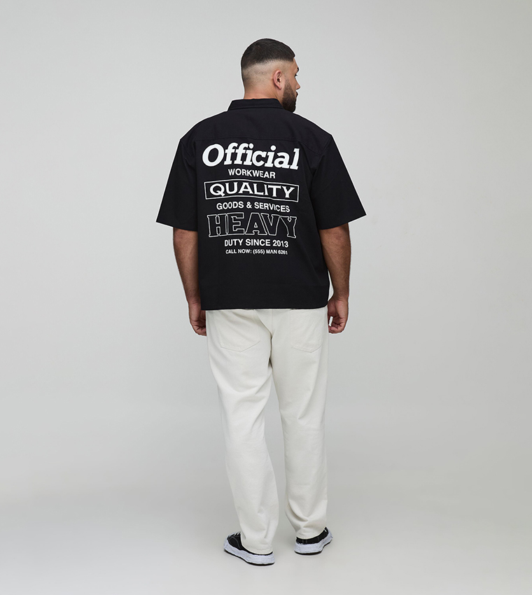 Plus & Tall Official Embroidered Short Sleeves Shirt