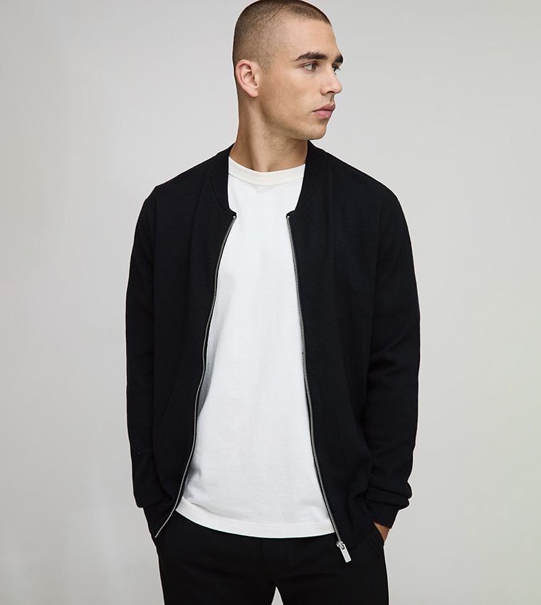 Long Sleeves Regular Fit Bomber Jacket