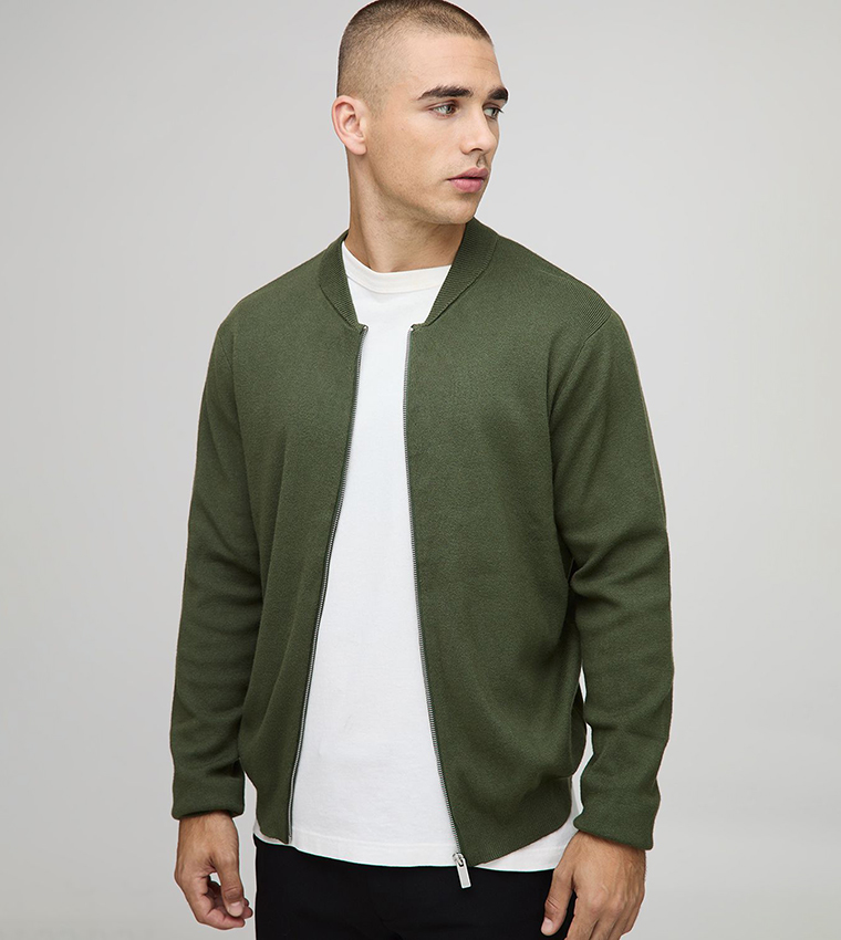 Long Sleeves Regular Fit Bomber Jacket