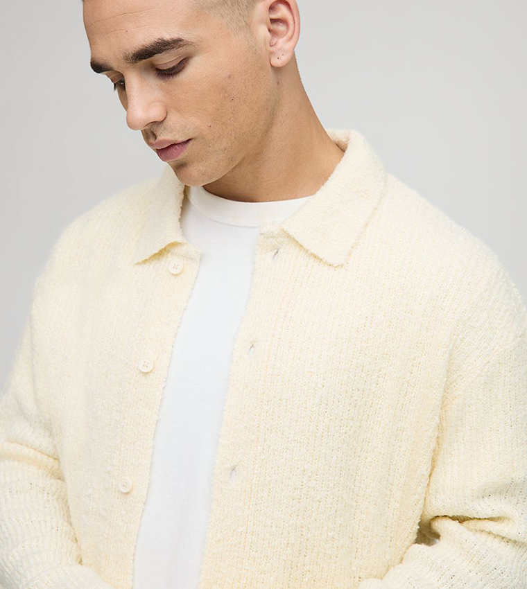 Long Sleeves Boxy Fit Brushed Shirt