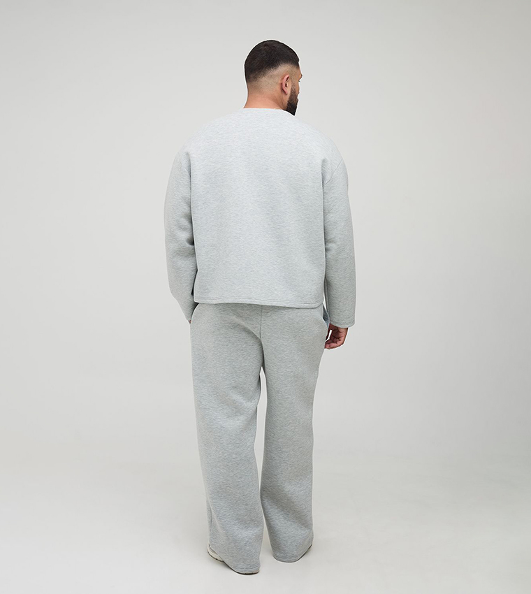 Plus & Tall Scuba Embroidered Straight Fit Sweatpants