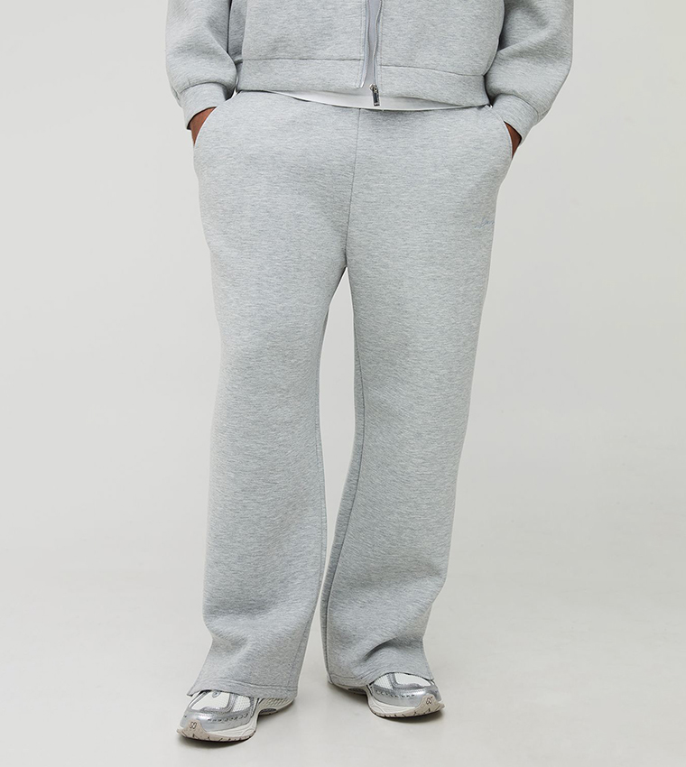 Scuba Marl Embroidered Relaxed Fit Sweatpants