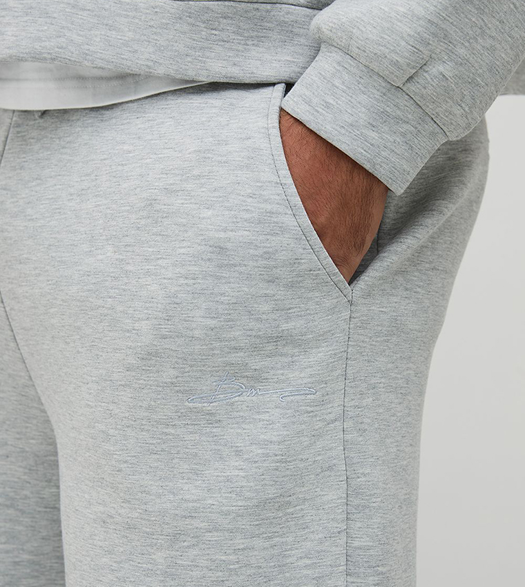 Scuba Marl Embroidered Relaxed Fit Sweatpants