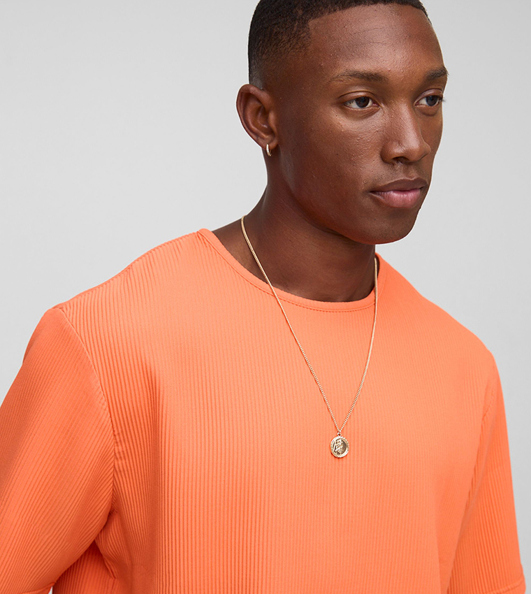 Solid Pleated Cropped T-Shirt