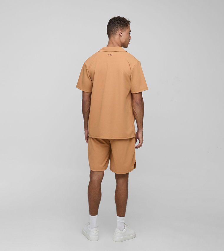 Tall Scuba Twill Regular Fit Shirt and Relaxed Short Set