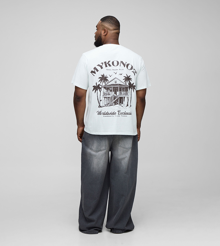 Rigid Distressed Baggy Fit Jeans