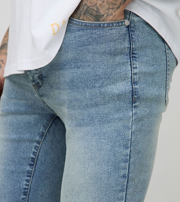 Tall Stretch Extreme Washed Super Skinny Fit Jeans