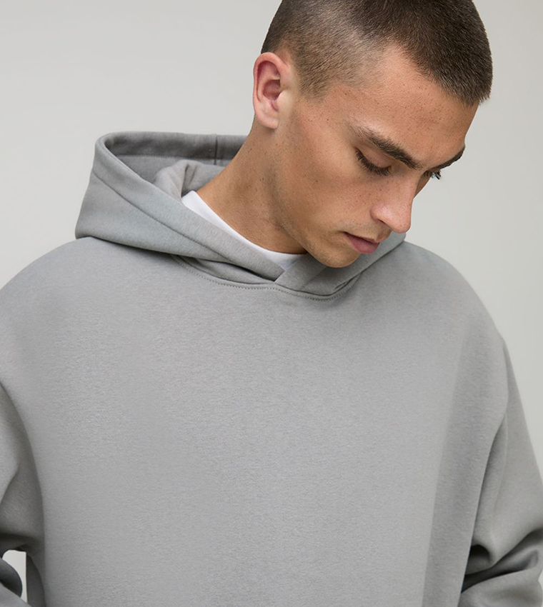 Solid Long Sleeves Oversized Hoodie