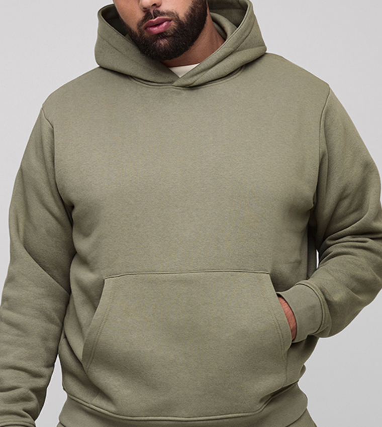 Plus & Tall Solid Regular Fit Hoodie