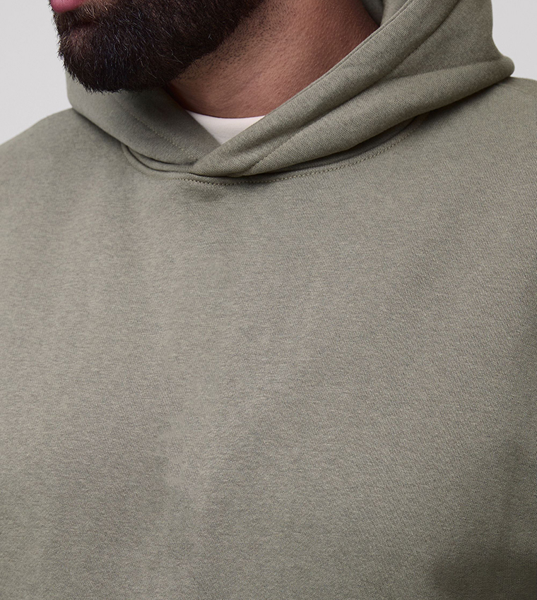 Plus & Tall Solid Regular Fit Hoodie