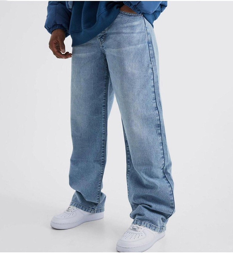 Rigid Washed Baggy Fit Jeans