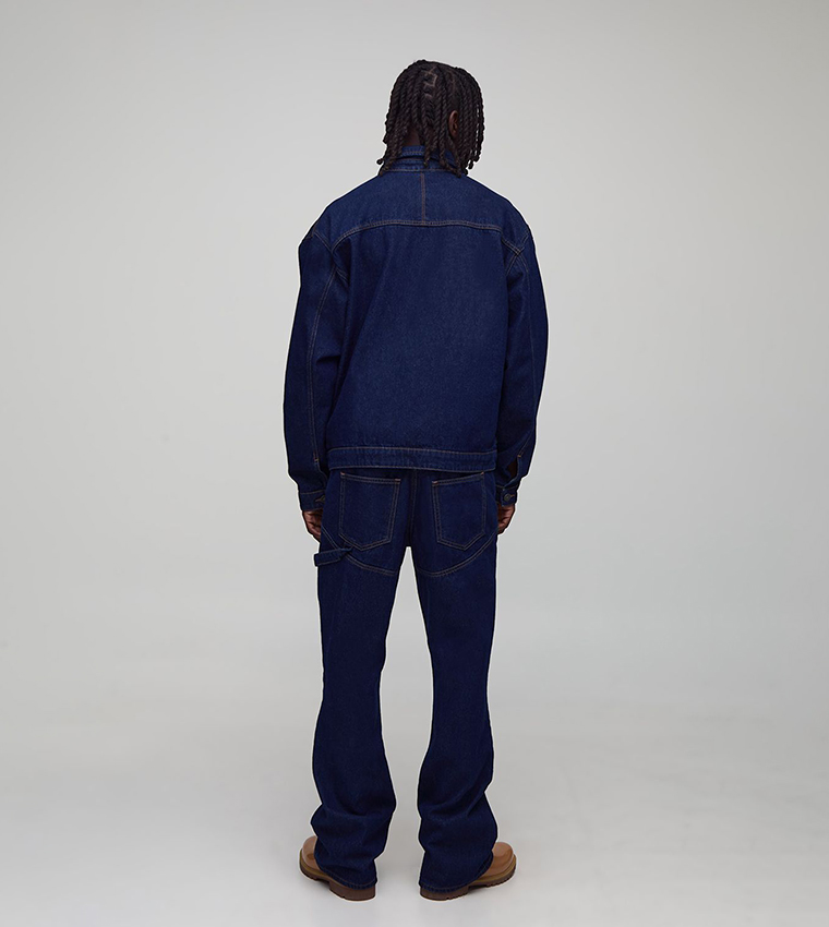 Varsity Badge Carpenter Relaxed Flared Jeans