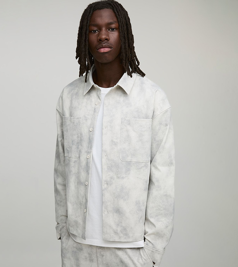Embroidered Stretch Long Sleeves Shirt