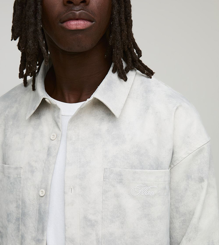 Embroidered Stretch Long Sleeves Shirt