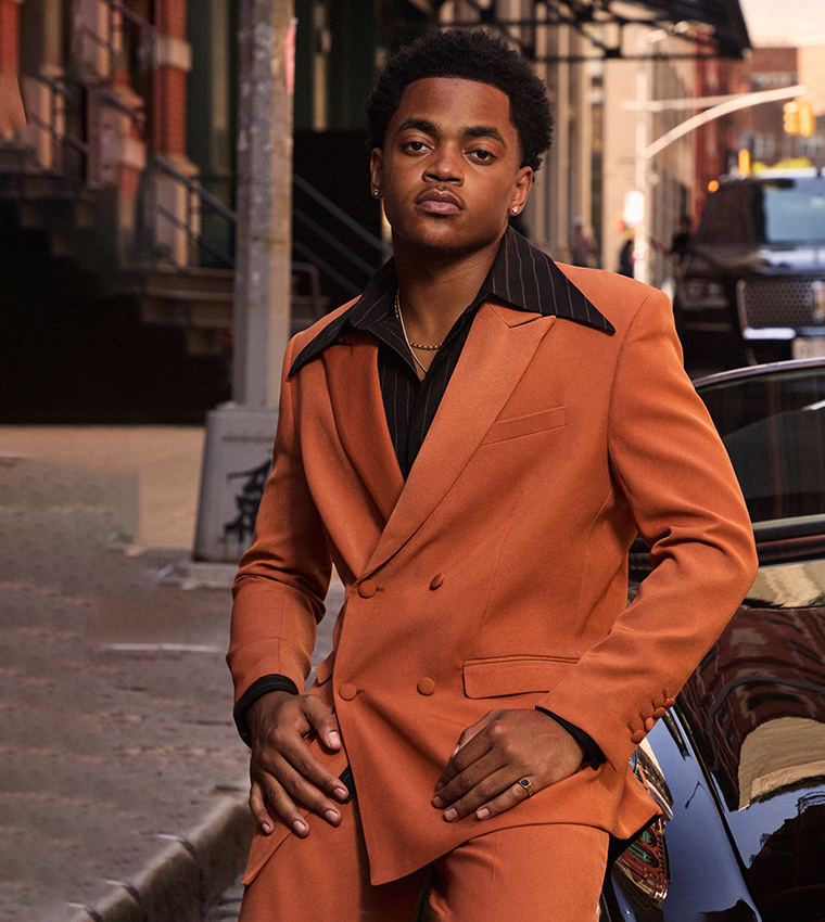 Solid Double Breasted Blazer