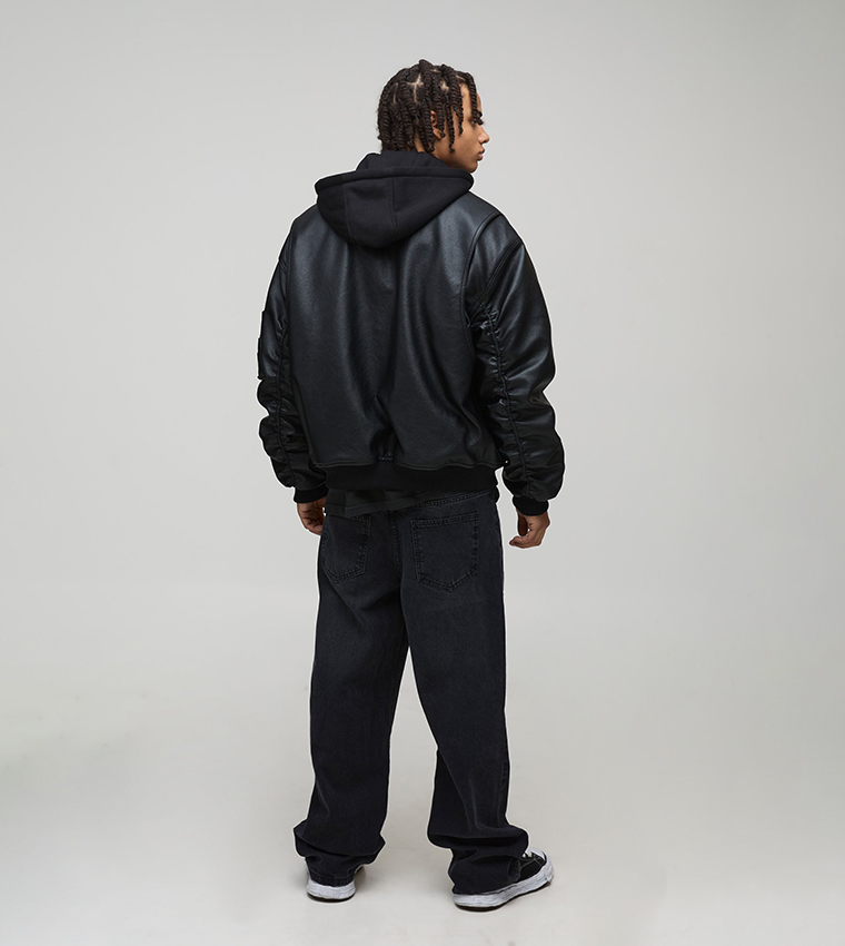 Washed Relaxed Fit Rigid Jeans