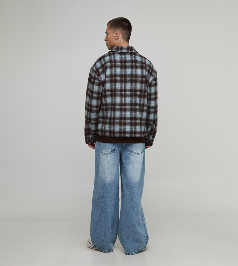 Washed Mid-Rise Baggy Jeans