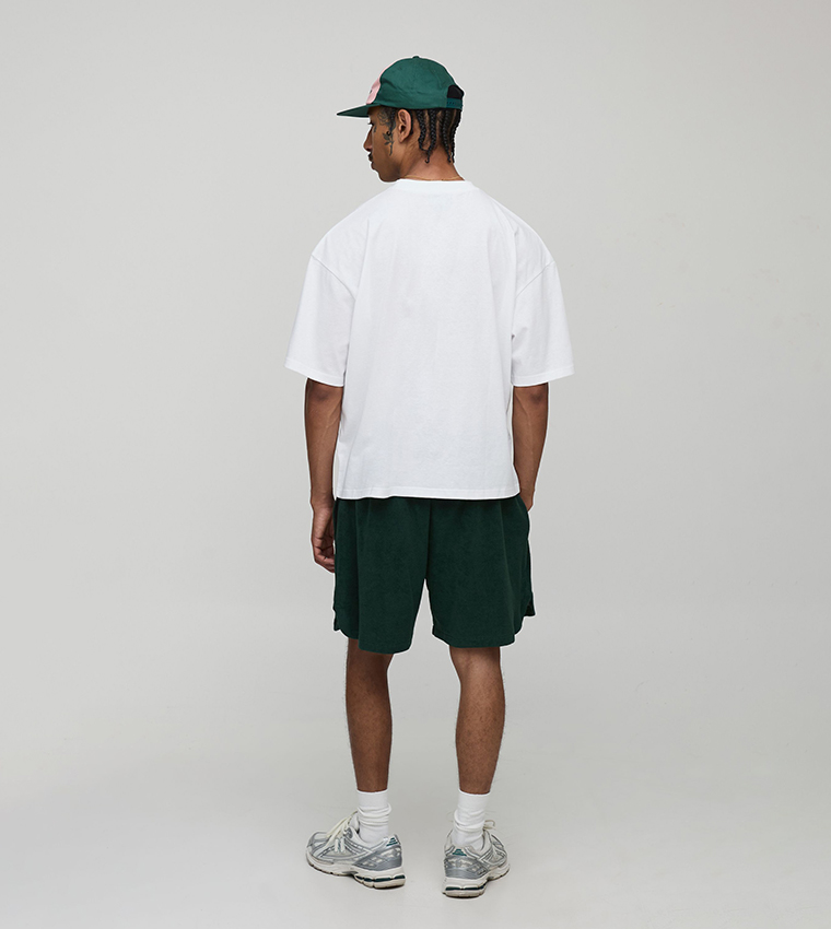 Script Hamptons Print Oversized T-Shirt