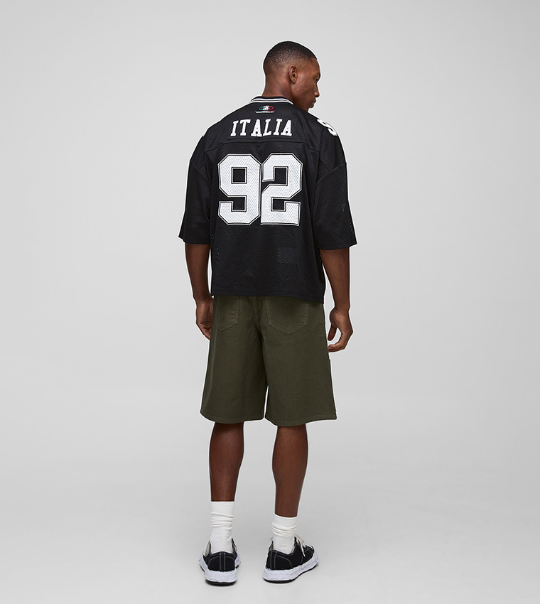 Regular Fit Carpenter Cargo Overdyed Denim Jorts