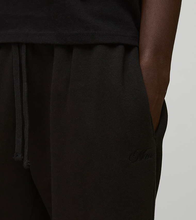 Script Embroidered Cuffed Joggers