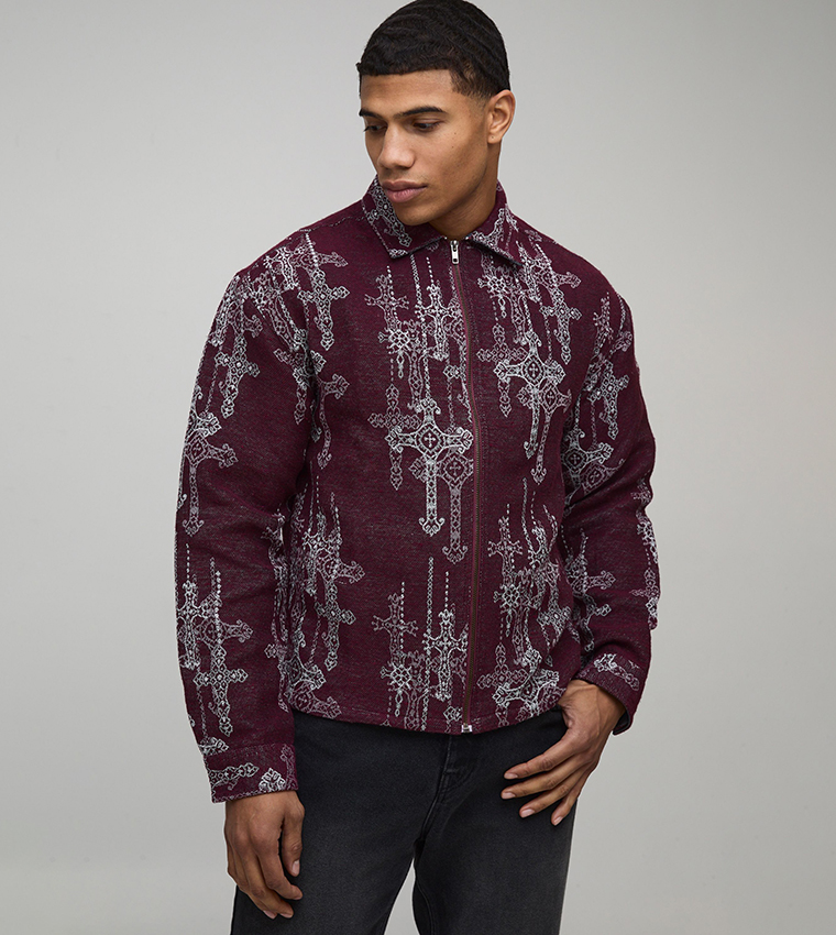 Washed Gothic Long Sleeves Oversized Shirt