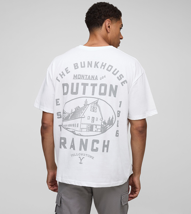 Yellowstone License Print Oversized T-Shirt