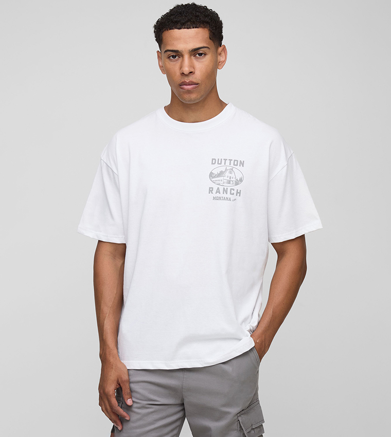 Yellowstone License Print Oversized T-Shirt