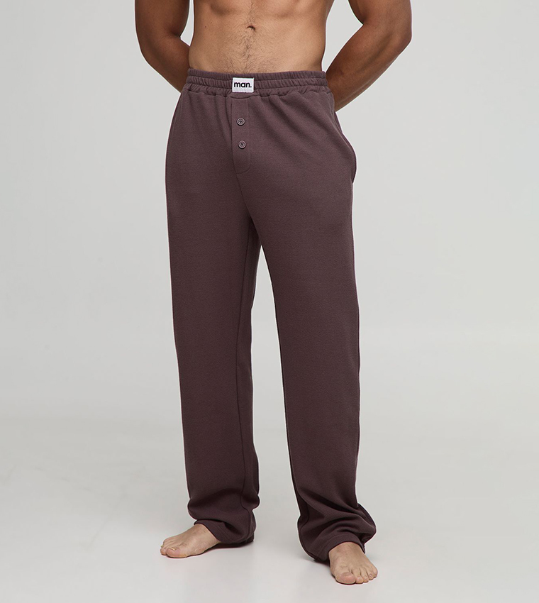 سروال بيجاما بخصر مرن 