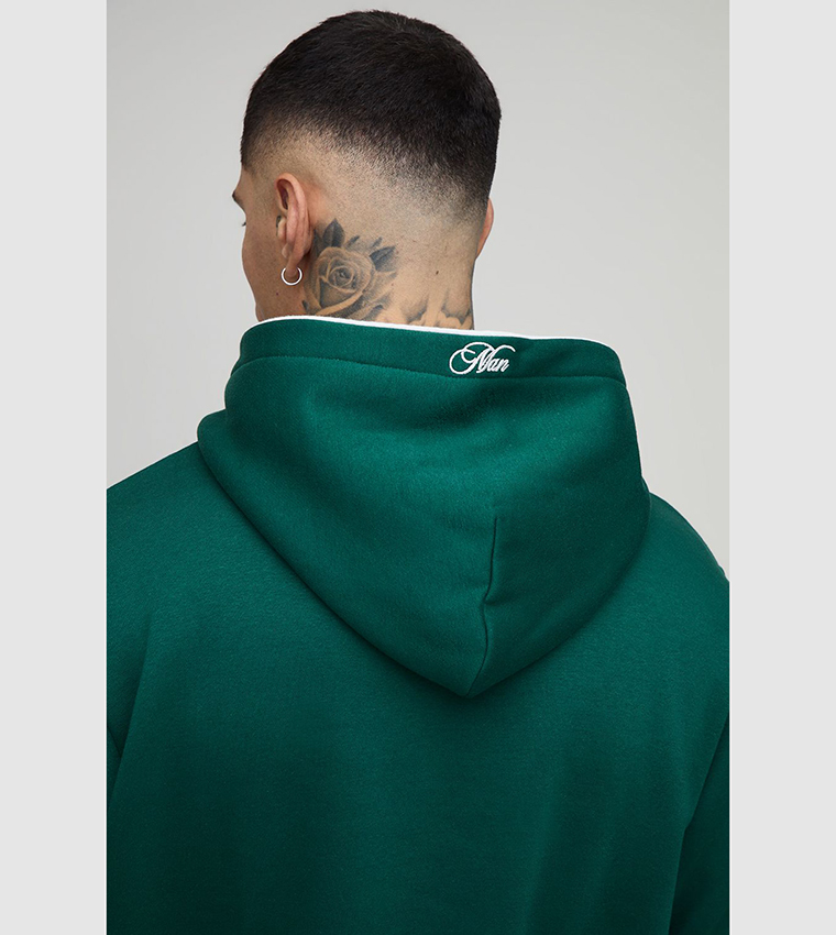 Tall B Embroidered Piped Hoodie