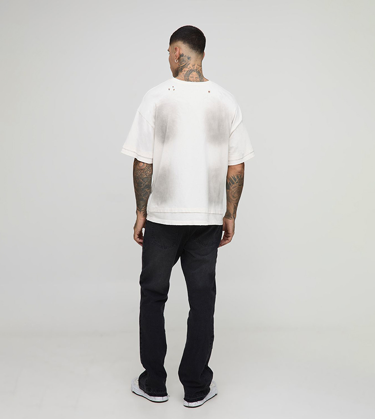 Tall Appliqued Gusset Panel Slim Flared Jeans