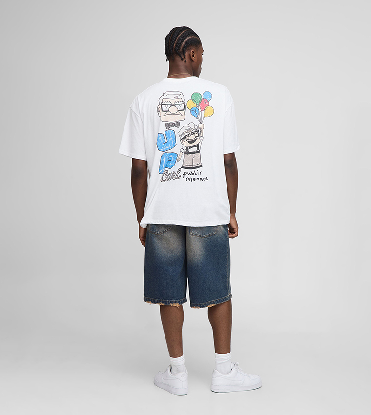 تيشيرت أوفرسايز بطبعة 