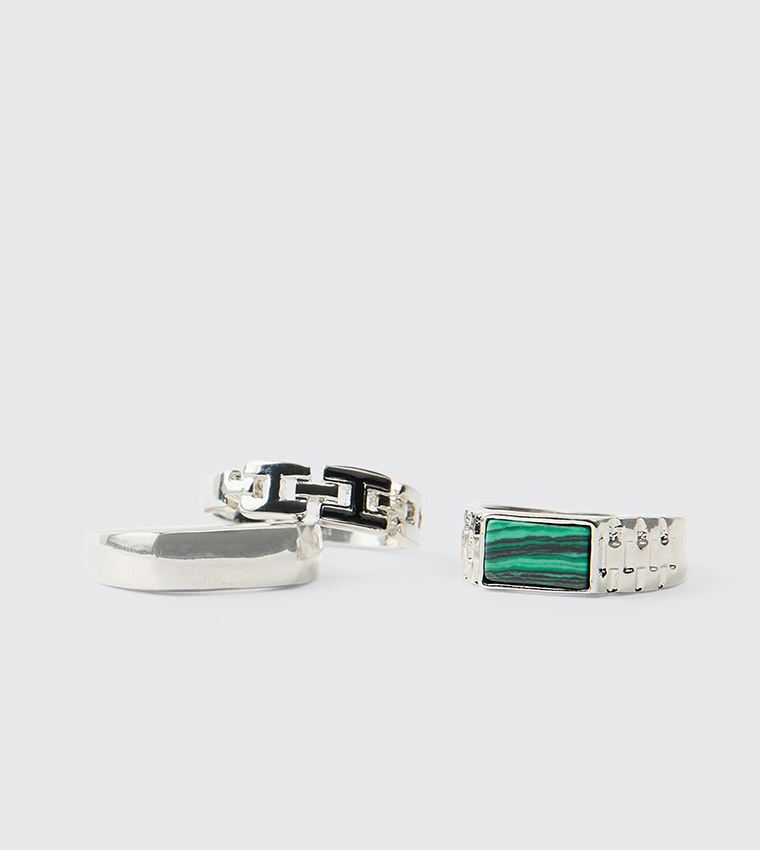 3 Pack Gem Rings