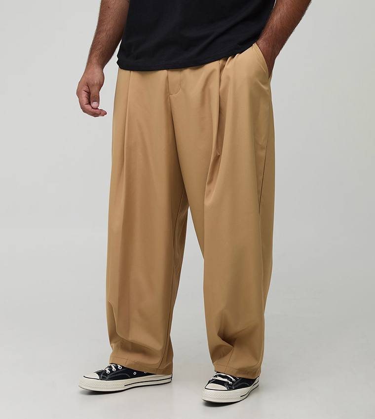 Plus & Tall Pleat Front Balloon Fit Trousers