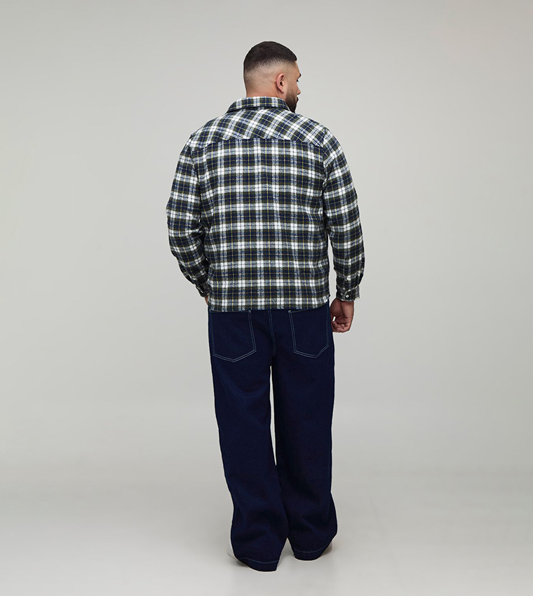Washed Rope Belted Wide Leg Jeans