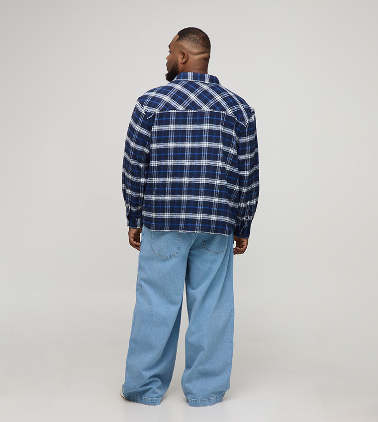 Washed Rope Belted Wide Leg Jeans