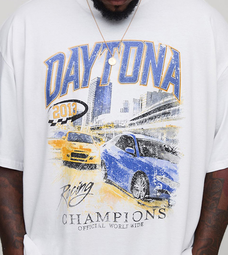 Daytona Moto Print Oversized T-Shirt